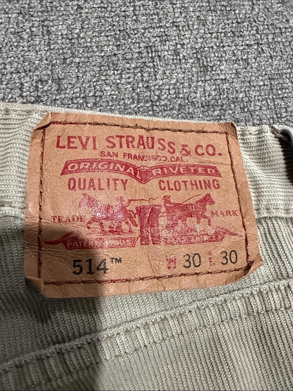 Levi's Men's Beige Corduroy Pants